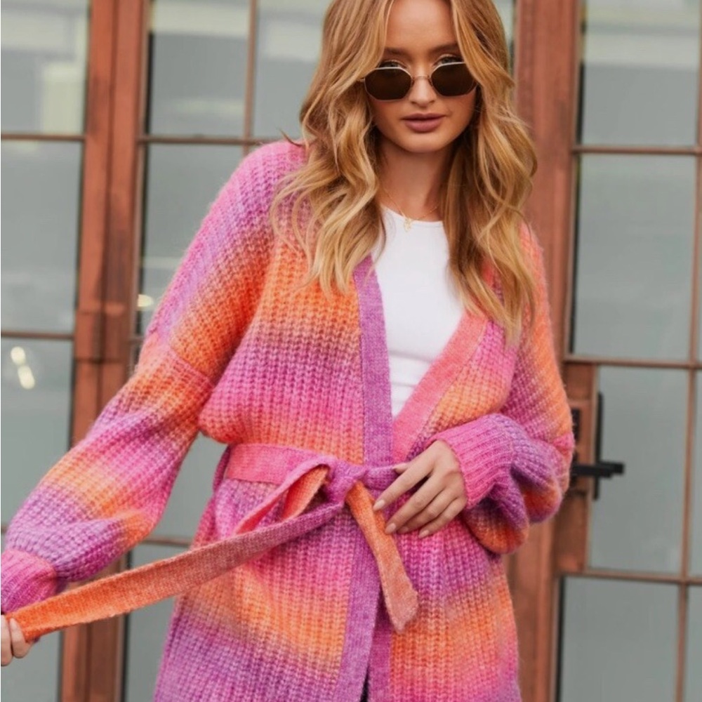 Vici Carey Belted Cardigan